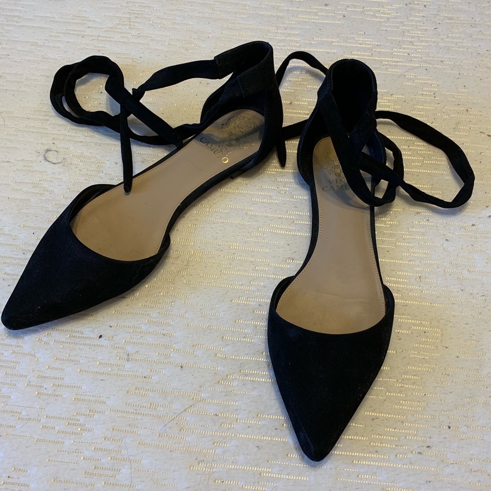 Black close-toed sandals